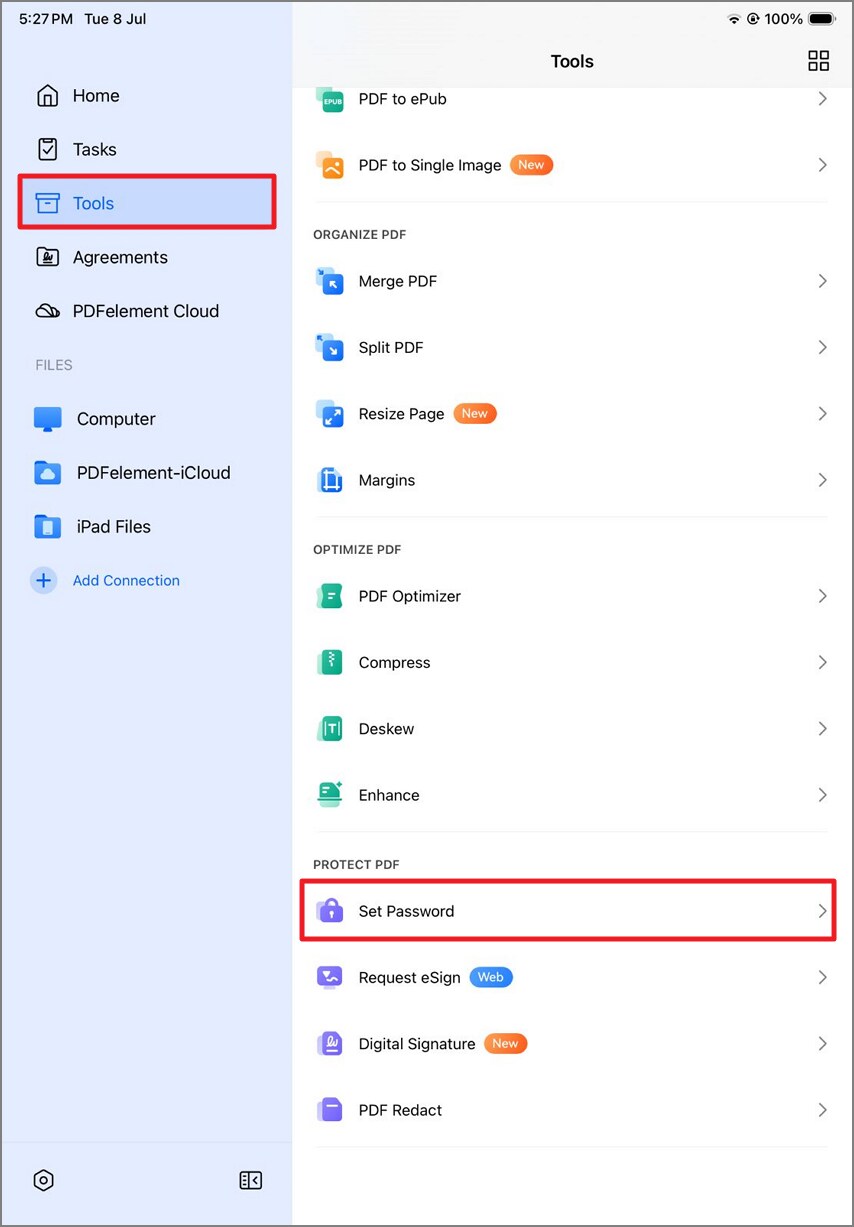locate set password tools for pdf