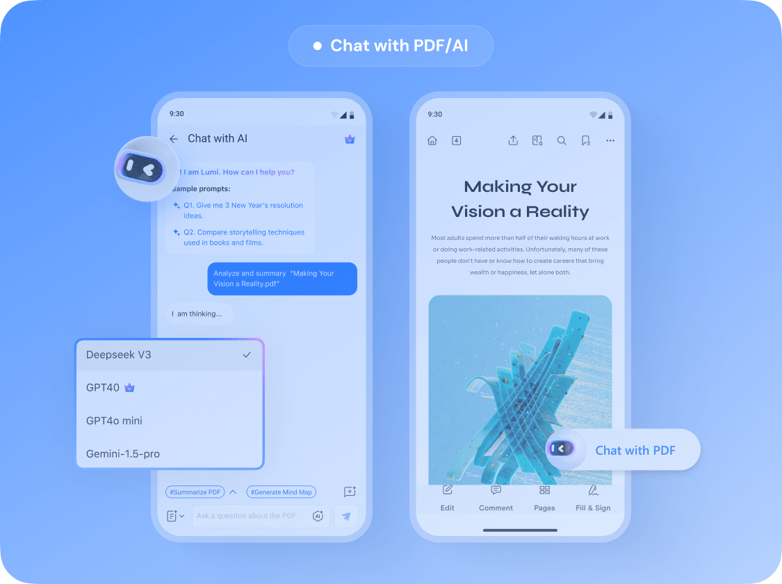 ai chat with pdf on android phone