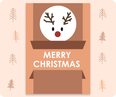 Cute Reindeer Christmas Card