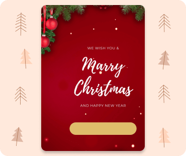 Elegant Red Merry Christmas Card