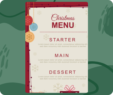Classic Christmas Dinner Menu