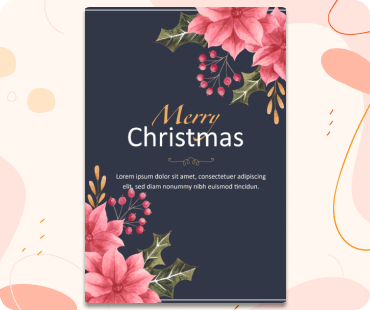 Elegant Floral Christmas Card