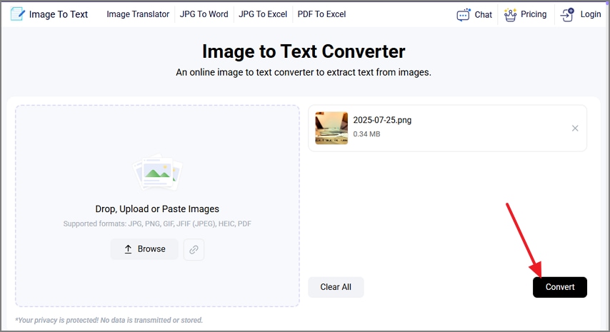 detect text in image ocr online