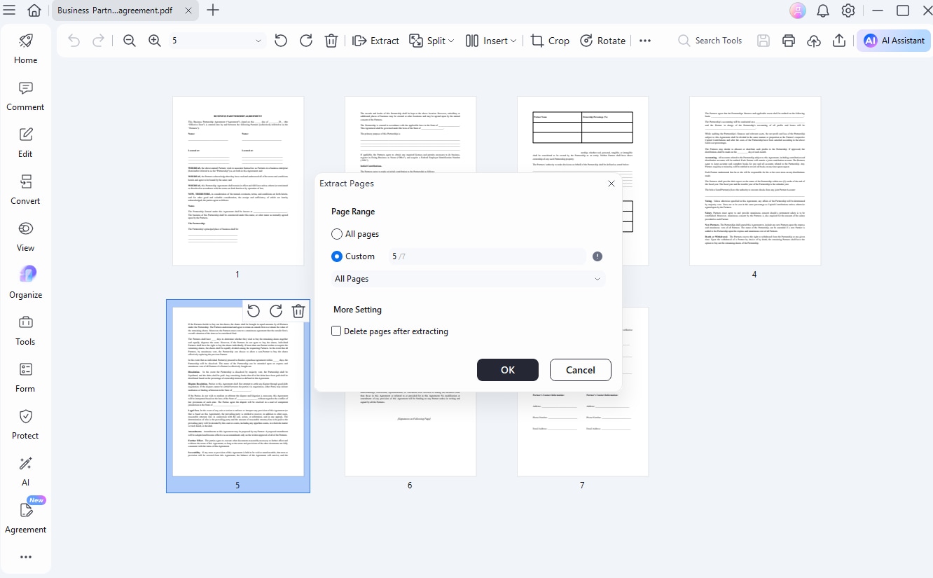 extracting the pdf page