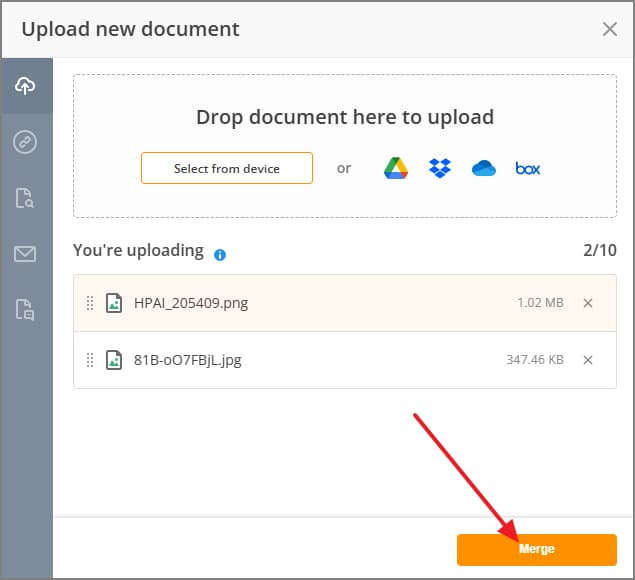 pdffiller merge image to ppt