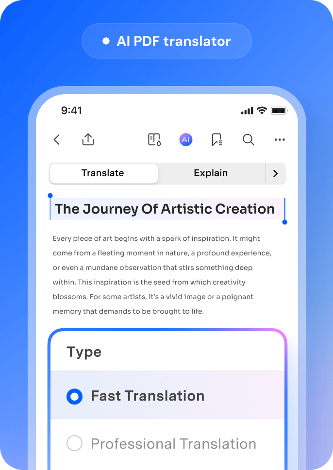 mobile ai pdf-translator