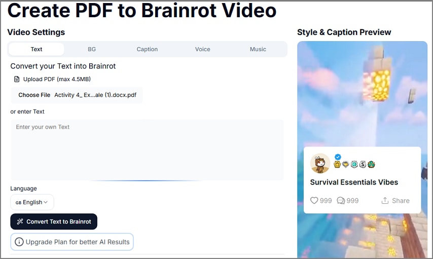 brainrot content using aicut
