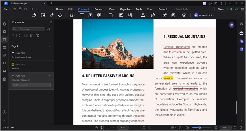 pdfelement allows annotate pdf document