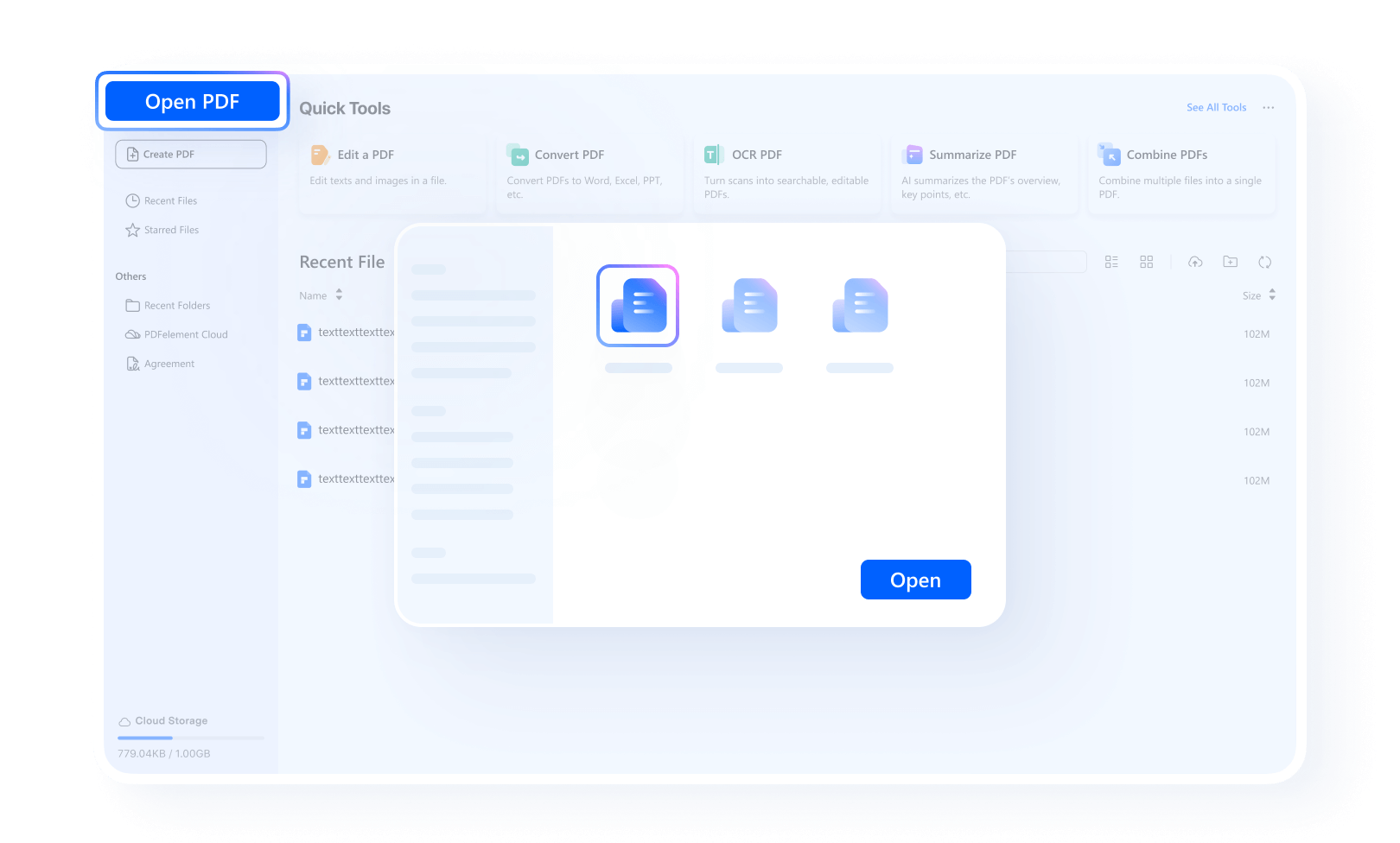 Abrir PDF con el cortador Wondershare PDF