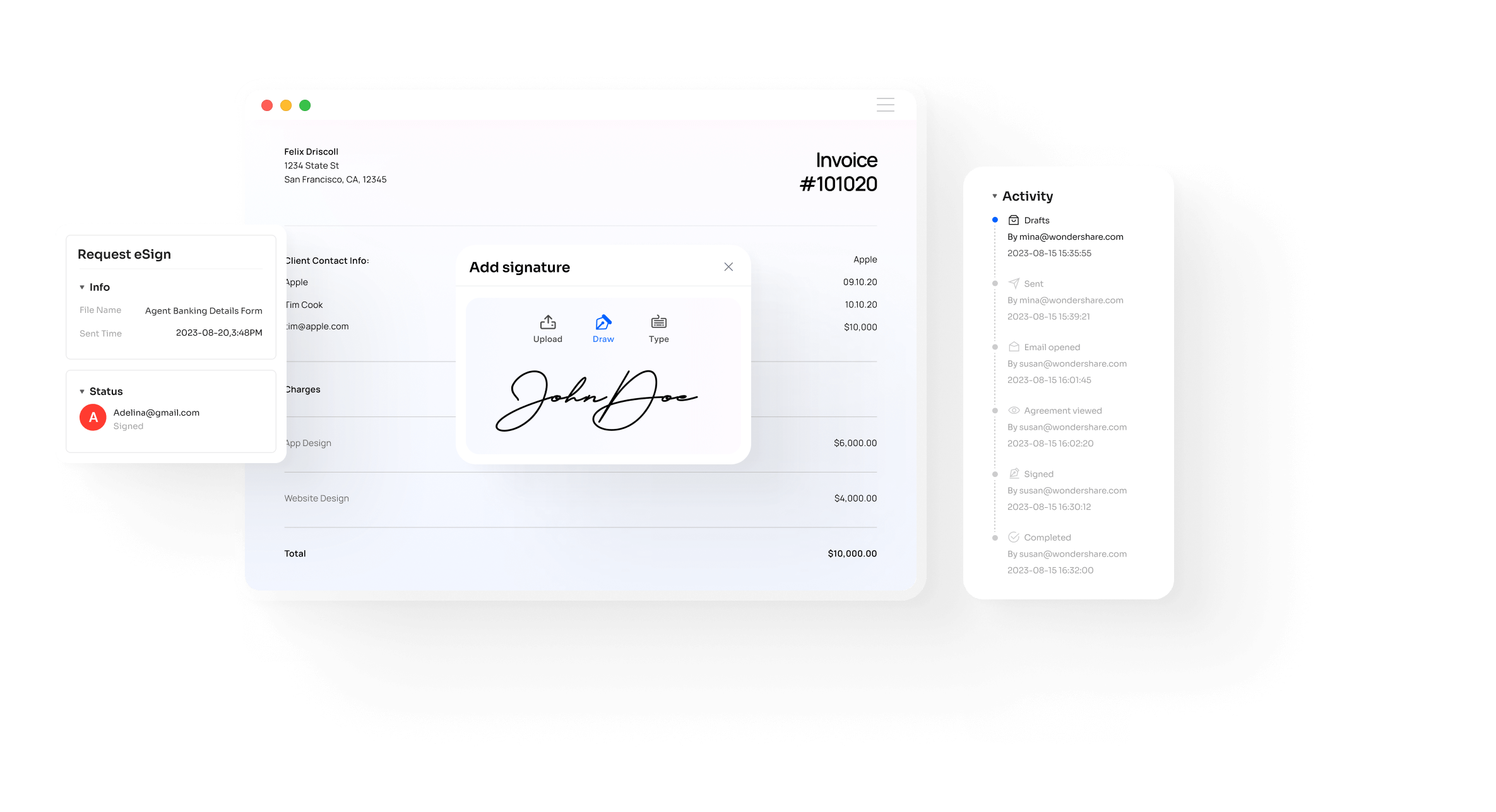 esign PDF sur Mac