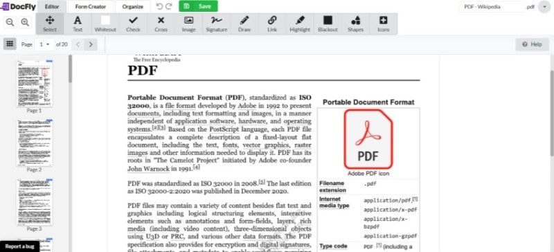 leyendo pdf con docfly