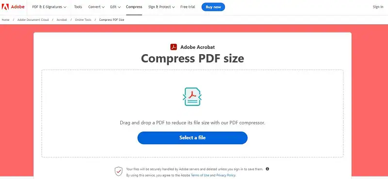 Comparación: Compresor de PDF online de Adobe y PDFelement