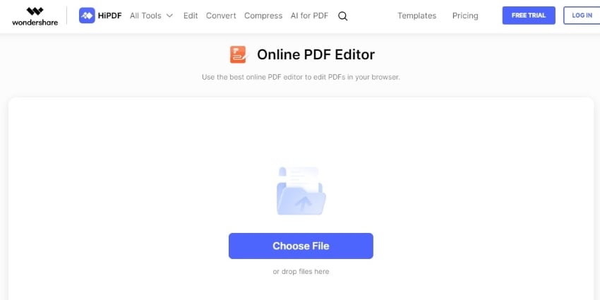 hipdf online pdf editor