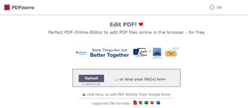 pdfzorro online pdf editor