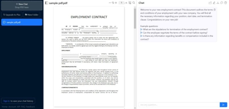 herramienta de lectura de PDF con ChatPDF