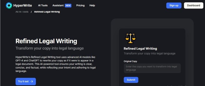 hyperwrite legal document creator