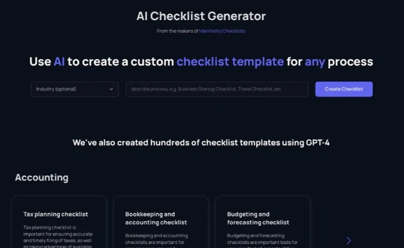 checklist generator