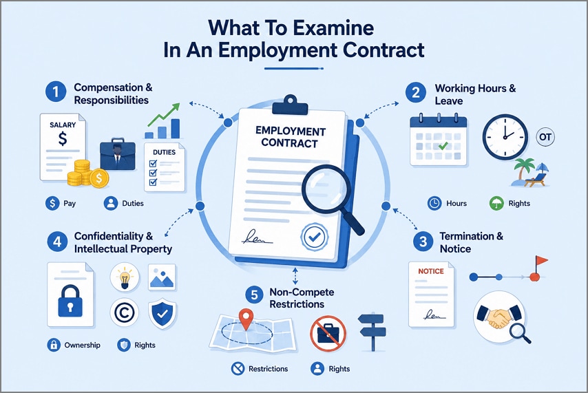 areas employment agreement examine