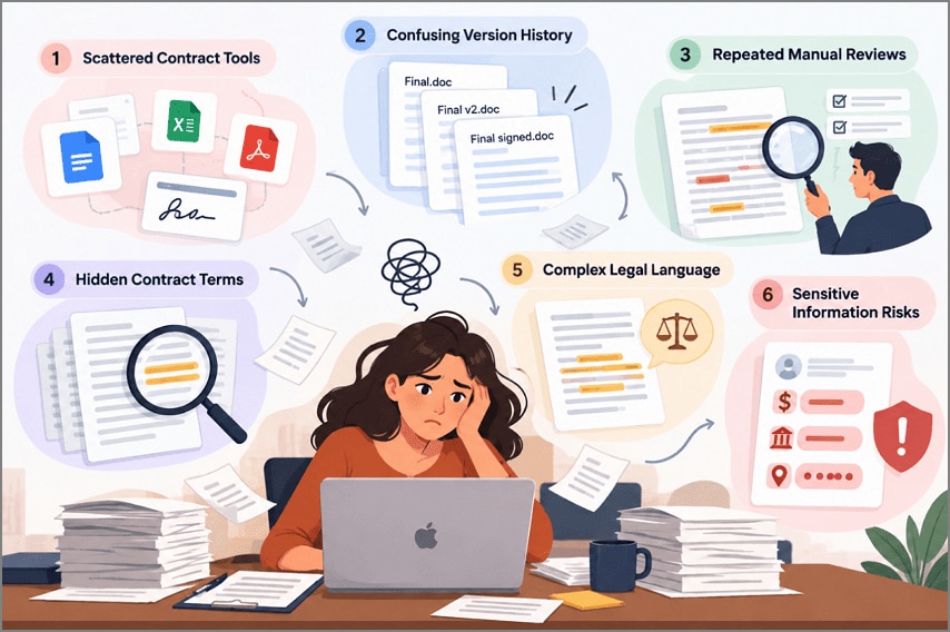 Issues in traditional contract workflow