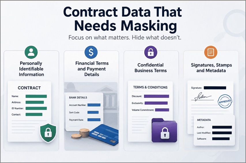 contract data needing masking