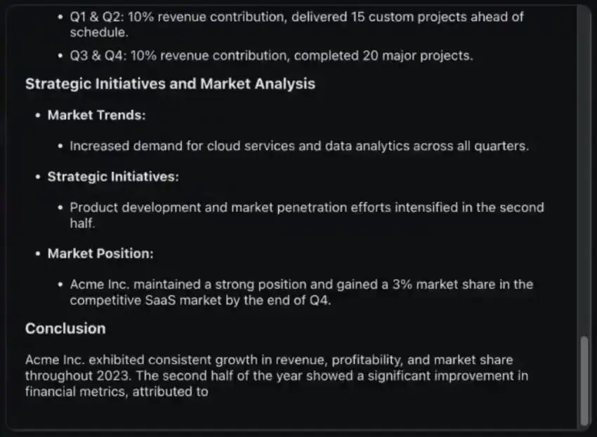 analysis made by taskade ai