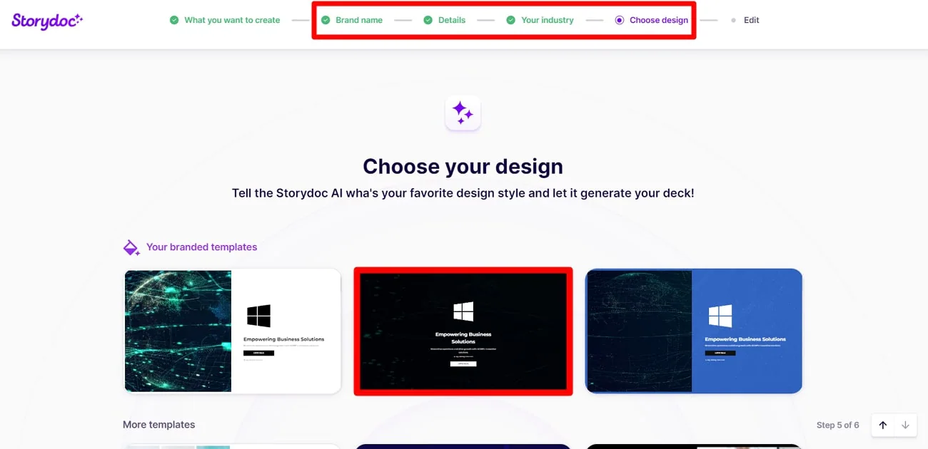 finalizar la configuración de creación del folleto