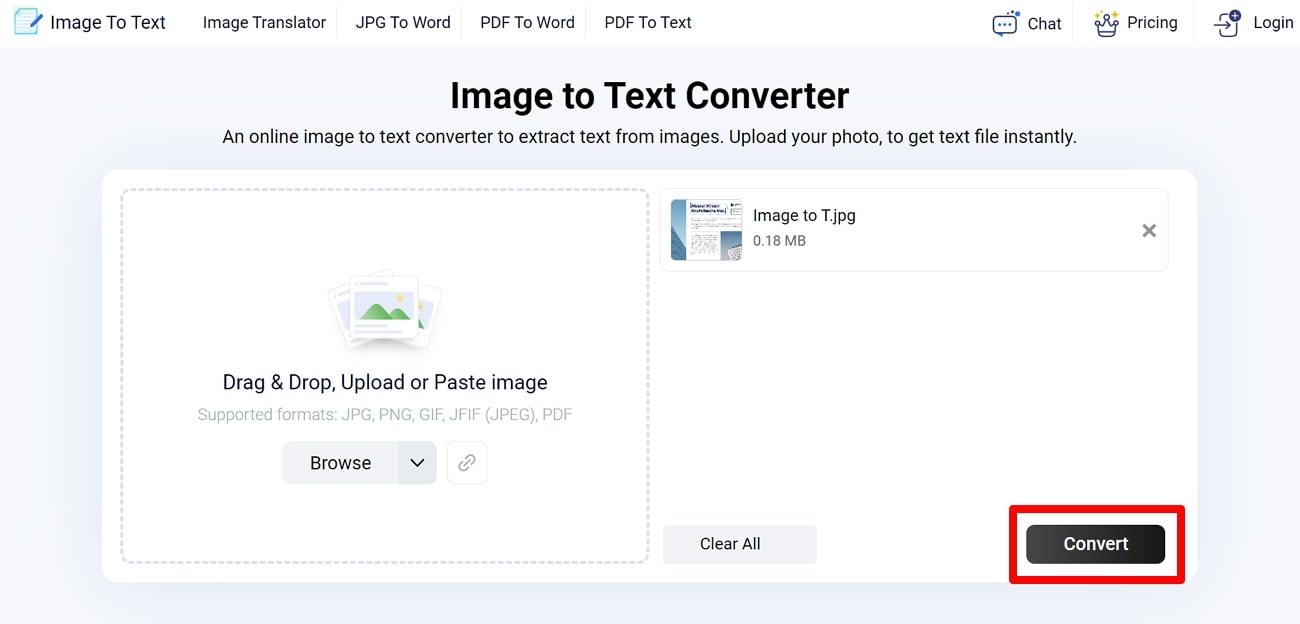 convert image to text
