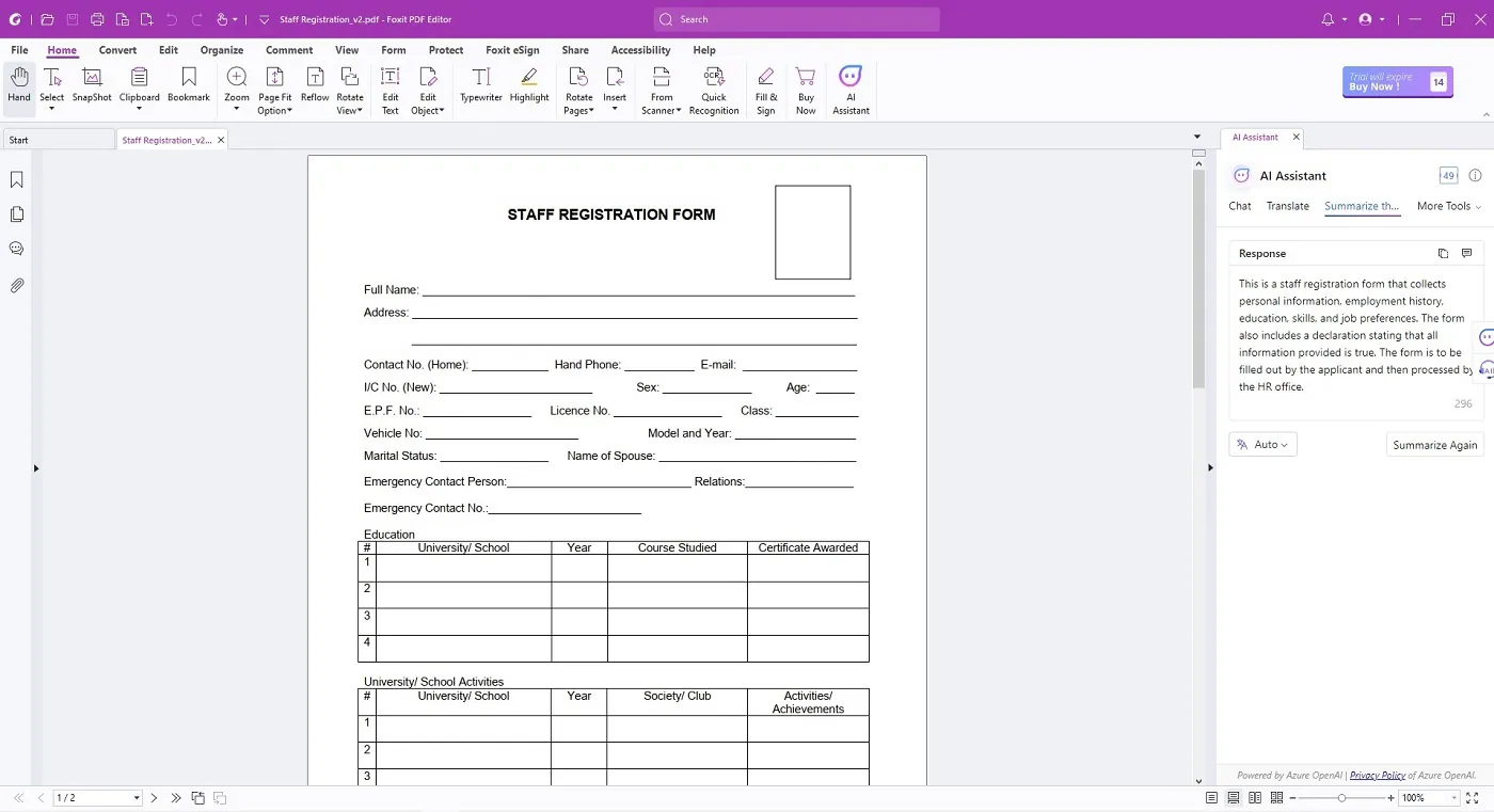 result of document summarization