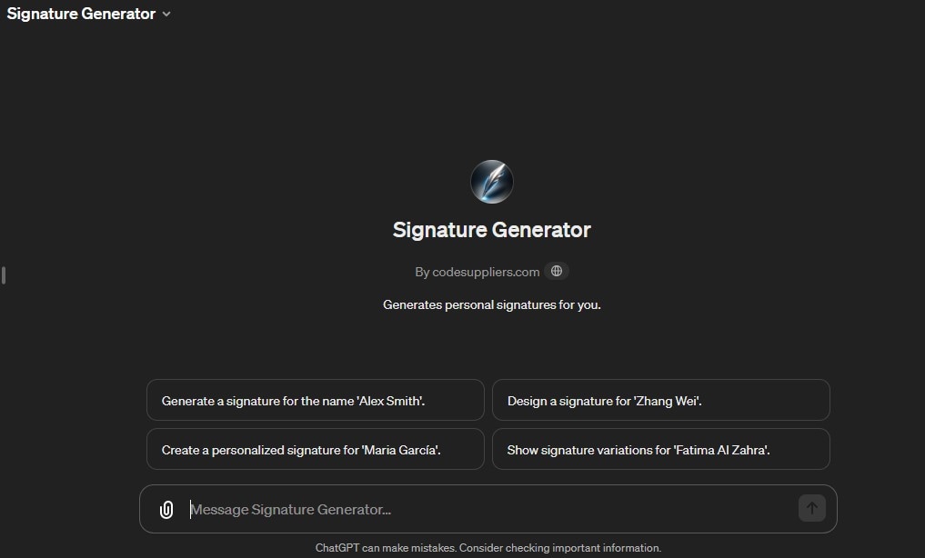 signature generator gpt