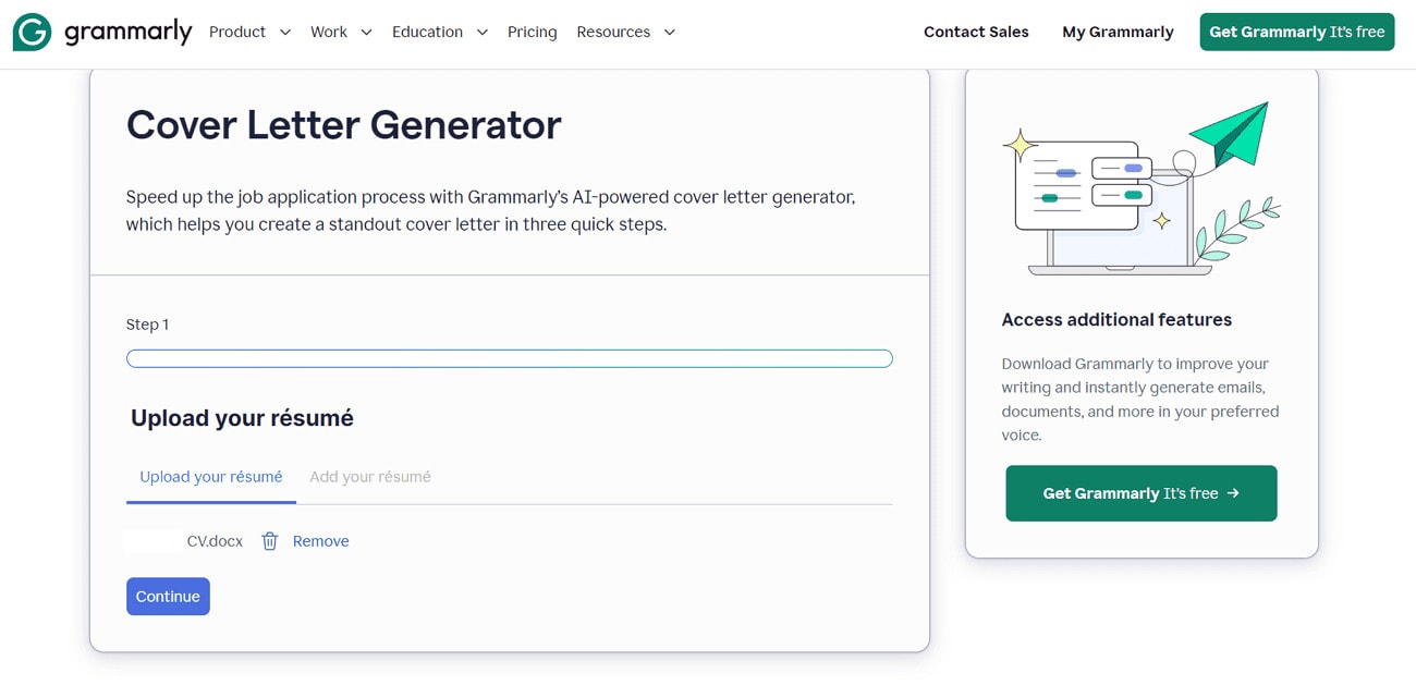 grammarly ai letter writer
