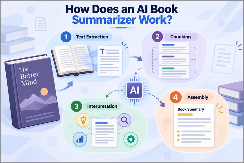 ai book summarizer working process