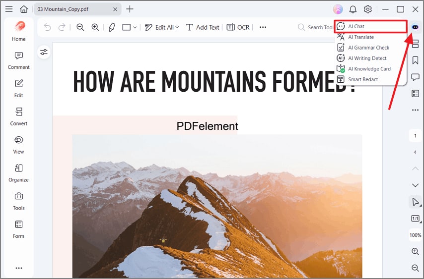 open pdf book in pdfelement