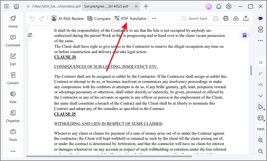 choose the pdf translator