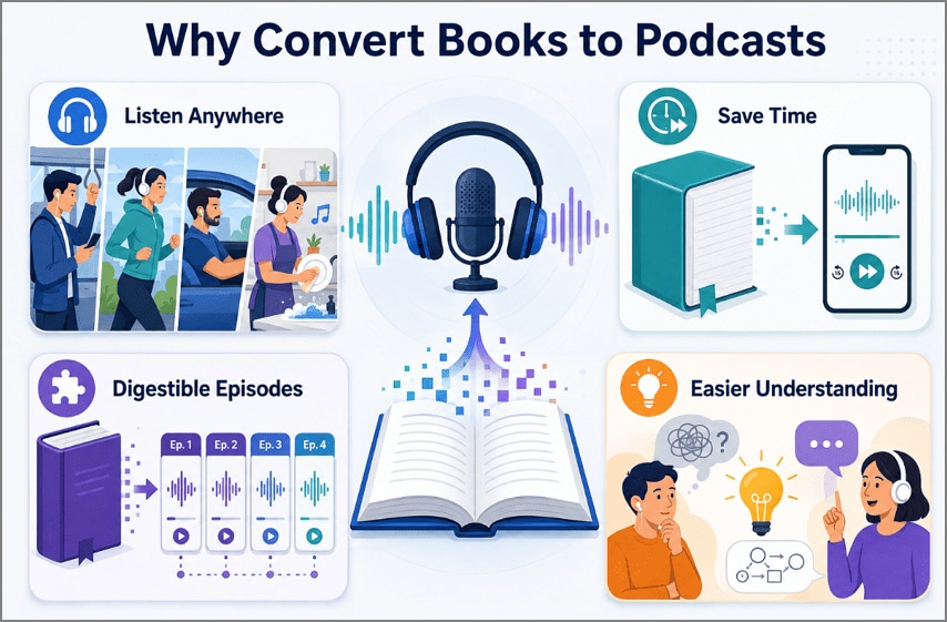 reasons to convert book to podcasts