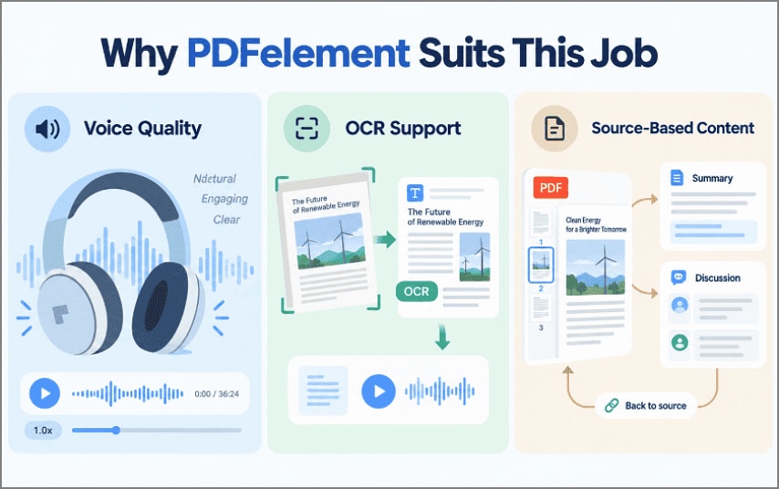 why pdfelement suits pdf listening