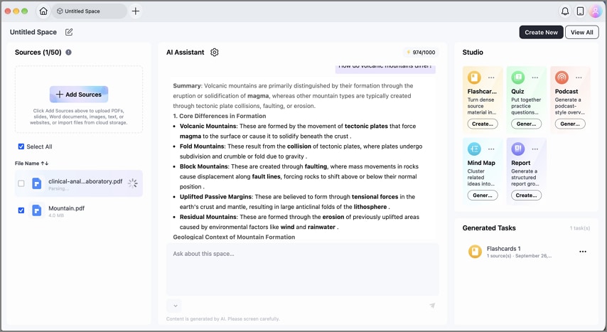 Chat with PDFs in AI Space