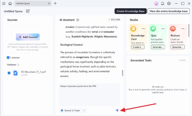 ask for questions pdfelement ai chat