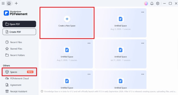 select the space option