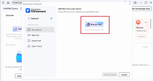 upload pdf to start