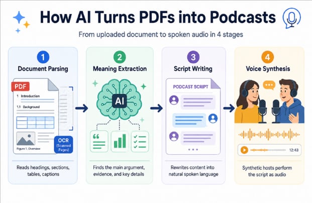 turn pdf into podcasts