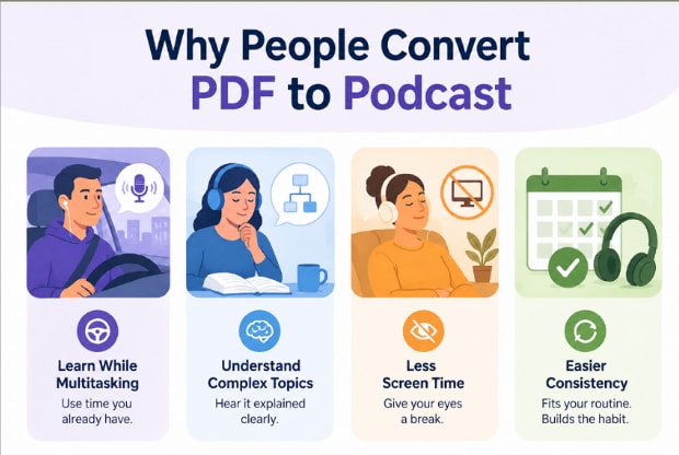why people convert pdf in podcast