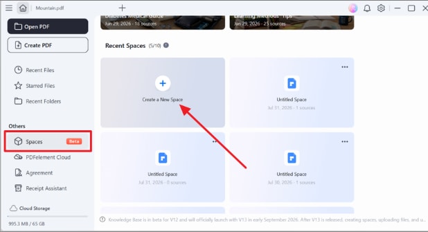 pick the space option