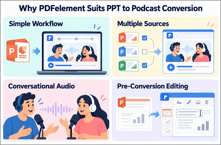 Why choose PDFelement for PowerPoint-to-podcast conversion