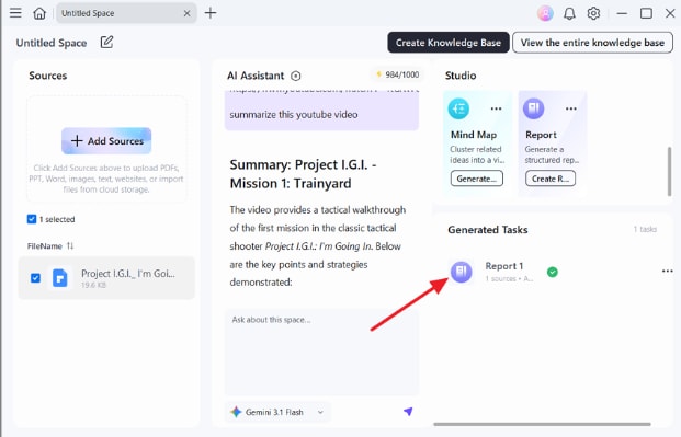 report under generated tasks pdfelement