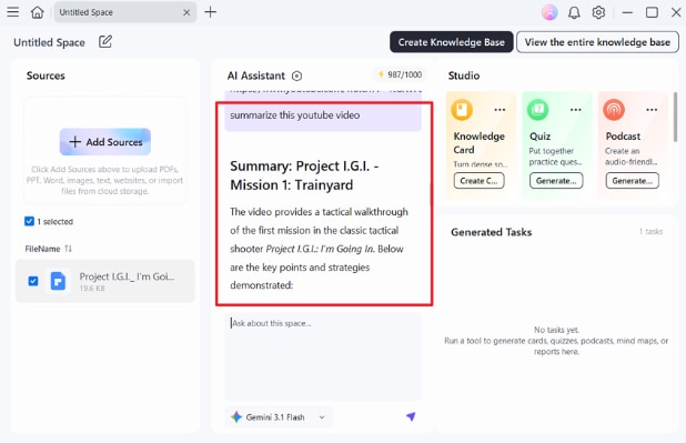 pdfelement ai assistant video summary