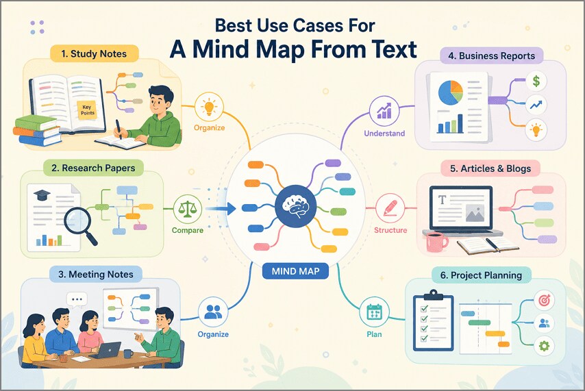 common uses for visual mind maps