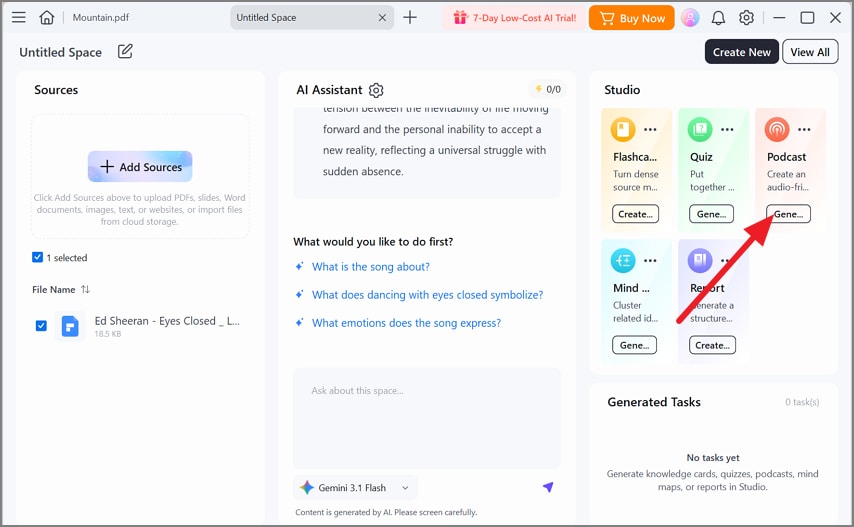 Generate and save an AI podcast as an MP3
