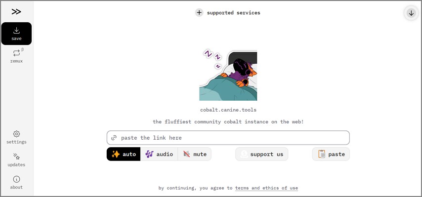 Cobalt online YouTube to MP3 converter