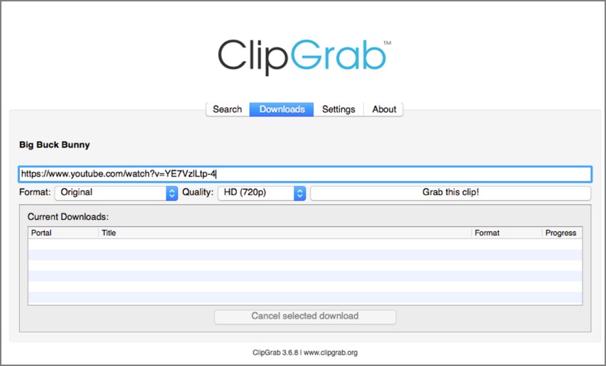 ClipGrab YouTube to MP3 converter
