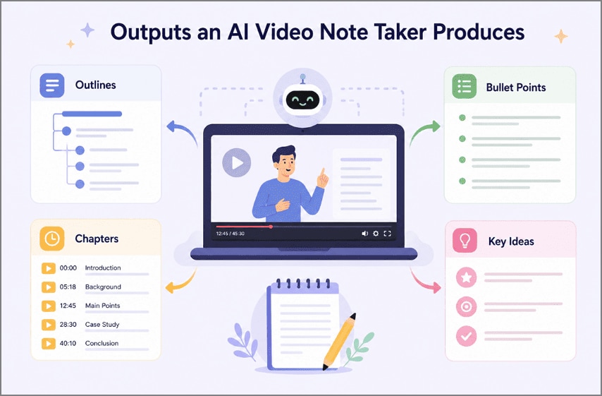 ai note output formats
